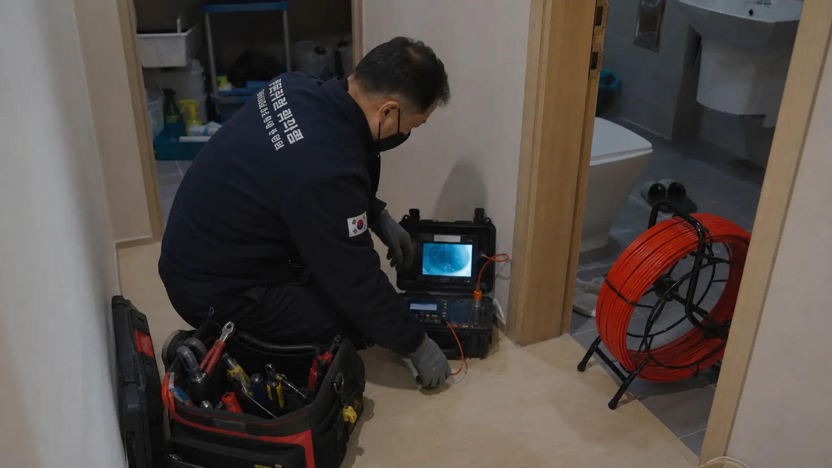 영월군 누수탐지 확실한 원인 파악 시공 현장 사진 4